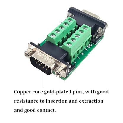 2PCS RS232 DB9 Female and Male Connector in One Breakout Board - style: DB9