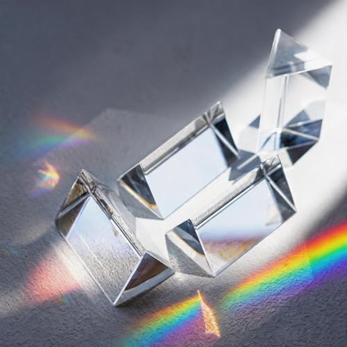 8PCS Optical Clear Crystal Triangular Prism, 50mm/2inch - size: 2"-8pcs