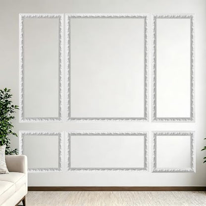 Peel and Stick Wall Molding Kit, Premade Accent Wainscoting Panels,24x60in - color: Floral-24x60in