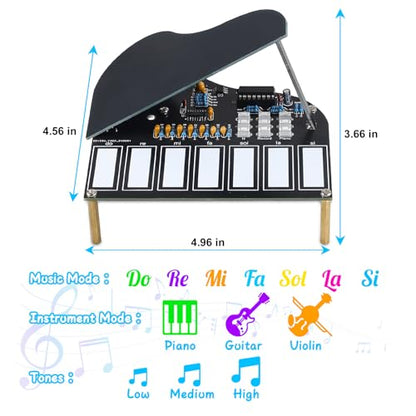 MIOYOOW 7-Key Electronic Piano Soldering Practice Kit for Teens & Students