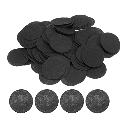 HARFINGTON 300pcs Round Felt Circles, 50mm 2" Pre Cut Felt Craft Pads Non-Woven Mini Felt Fabric Circles for DIY Sewing Handcraft Cut Projects Craft Finishing, Black - color: Black, size: 50mm