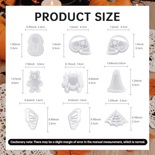 9pcs Halloween Polymer Clay Cutters - color: Halloween Spider