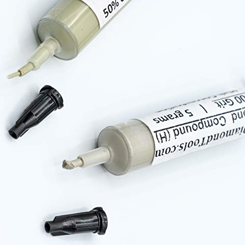 TechDiamondTools Diamond Polishing Paste Kit — 3 Grits (1050, 1500, 3000) | USA Made | Oil-Based Syringes | Progressive Polishing Set for Metal, Glass, Gemstone, Knife, Jewelry | 50% Diamond Powder - size: 1050 1500 3000 Grit, style: High 50% concentratio