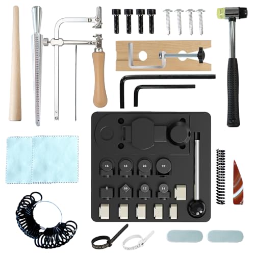 15PCS Spoon Ring Bender Tool Kit,Jewelry Ring Making Set for Soft Metals - size: 15pcs
