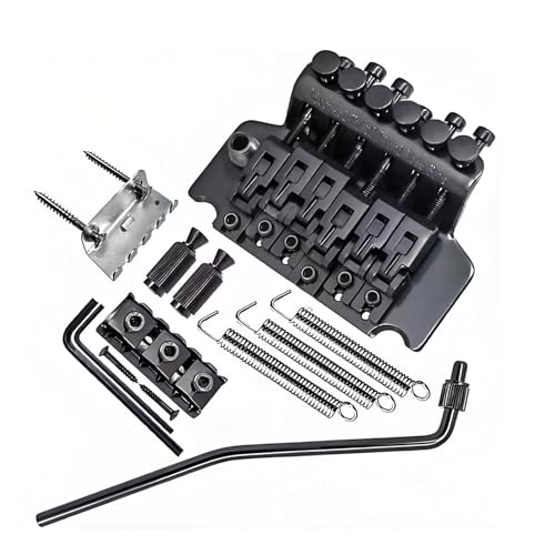 Dual Locking Tremolo Bridge Kit Black for Floyd Rose Style Electric Guitar - color: black, size: 53mm