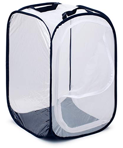 RESTCLOUD 36" Large Monarch Butterfly Habitat Cage Pop-up - color: White with Black