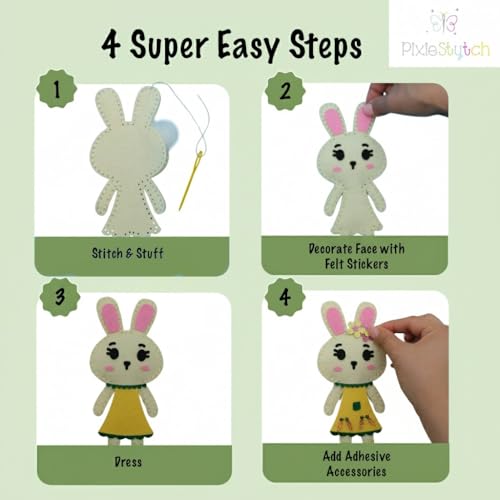 Sewing Kit for Kids - Sew & Create 6 Adorable Woodland Projects - Fun DIY Craft Set for Ages 6 and up - Educational & Creative Sewing Kit for Girls & Boys - Gift for Young Crafters
