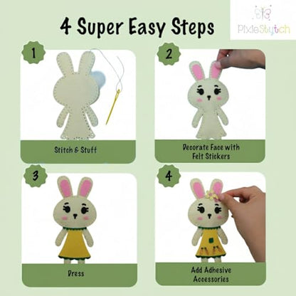 Sewing Kit for Kids - Sew & Create 6 Adorable Woodland Projects - Fun DIY Craft Set for Ages 6 and up - Educational & Creative Sewing Kit for Girls & Boys - Gift for Young Crafters