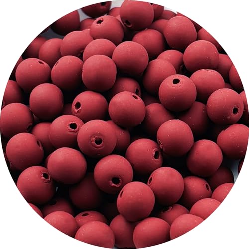 150pcs 8mm Polymer Clay Beads Round Spacer Beads Heishi Vinyl Beads for Making Bracelet Necklace Earring Accessories DIY Handmade Craft(Wine Red) - color: Wine Red, size: 8mm