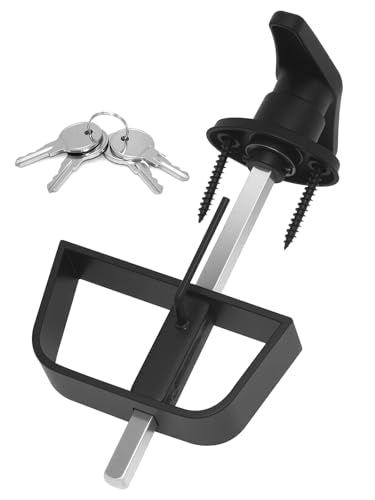Shed Door T-Handle Lock Latch Kit with 4 Keys, Shed Barn Coop Storage Door T-Lock Set, Adjustable 5-1/2" Stem, Heavy-Duty Zinc Alloy, Black Powder Coated Left Lock - 1pack - style: Lock 5-1/2"