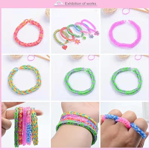 Rubber Band Bracelet Kit, 10 Colors 3000+ DIY Loom Bracelet Making for Kids - color: 10 Colors A Series