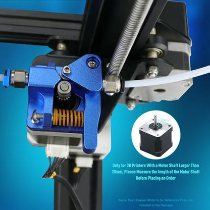3D Printer Extruder for Ender 3 Dual Gear Filament Bowden Extruder, Aluminum Drive Feeder Upgrade Kit,Compatible with Creality Cr-10s Cr10s Pro Ender-3 Ender 3pro Ender 5 (Dual Gear Extruder)
