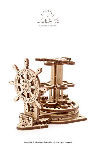 UGEARS Mechanical Wheel Organizer Model Set Educational Mechanical Model Kit with Moving Parts, STEM DIY for Adults and All Family 3D Wood Model Kit