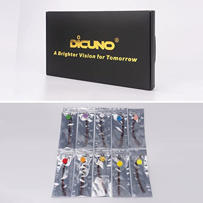 DiCUNO 20pcs Pre-Wired SMD 0805 Light Emitting Diodes, 6.3" Wire, Orange - color: Orange