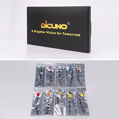 DiCUNO 20pcs Pre-Wired SMD 0805 Light Emitting Diodes, 6.3" Wire, Red - color: Red