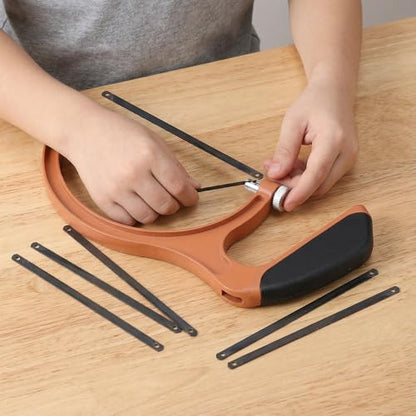 Angoily Hand Saw, Hacksaw with 5 Blade Replacement, Children Mini Table Saw for Wood Cutting, Kids Handsaw Hobby Hacksaw for Tree Trimming,PVC Pipes, DIY Woodworking Crafts
