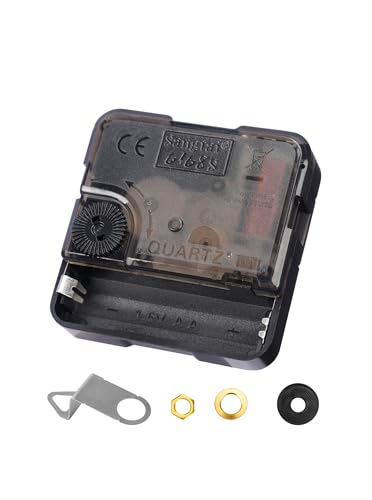 Clock Mechanism Replacement, Silent Sweep Clock Movement, 0.65" Shaft - size: Total shaft length:0.65 inch(16.5mm)