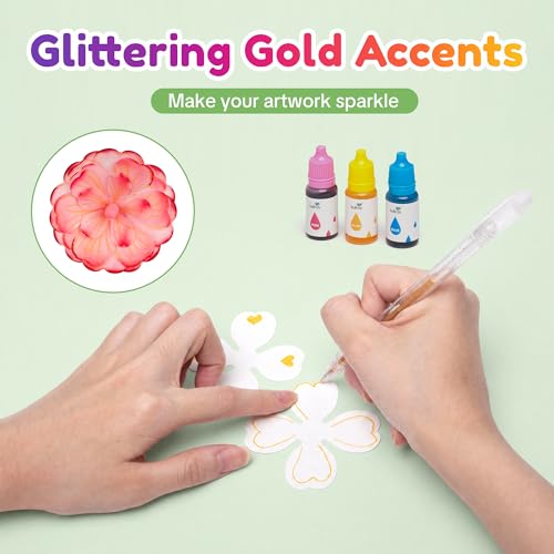 Kiditos Paper Flower Kit, Magic Color Changing Flower Craft Kit for Kids