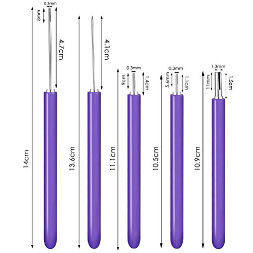 12 Pack Paper Quilling Tools Set, Slotted Needle Pens with Tweezers