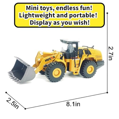 Bulldozer Toys for Boys Heavy-Duty Metal Loader Vehicle Sand/Beach Toy with Functional Arm and Bucket,Realistic Perfect for Sandbox Indoor/Outdoor Play Die Cast Construction Model - style: Bulldozer model