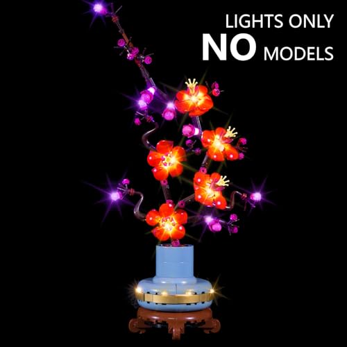 LED Light Kit for Lego Plum Blossom 10369 – Compatible with Lego Botanical Collection Plum Blossom Set, Lighting Set for Flower Model (NOT Included The Building Set) - color: Plum Blossom 10369