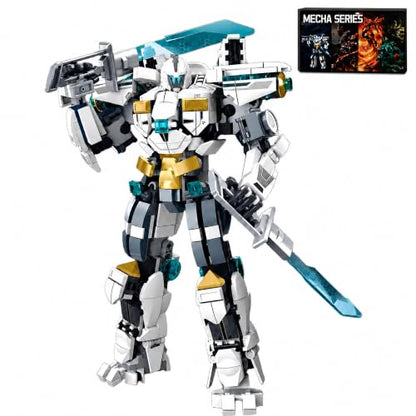 Ice Warrior Mech Building Blocks Sets 561 PCS - style: White Robot