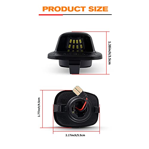 POPMOTORZ LED License Plate Lights Assembly Compatible With 1994-2004 Nissan Xterra & 1998-2004 Nissan Frontier - Powered by 18SMD, White - size: For Nissan Xterra 1994-2004，Frontier 1998-2004