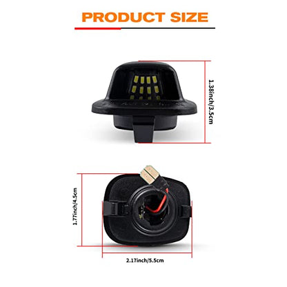 POPMOTORZ LED License Plate Lights Assembly Compatible With 1994-2004 Nissan Xterra & 1998-2004 Nissan Frontier - Powered by 18SMD, White - size: For Nissan Xterra 1994-2004，Frontier 1998-2004