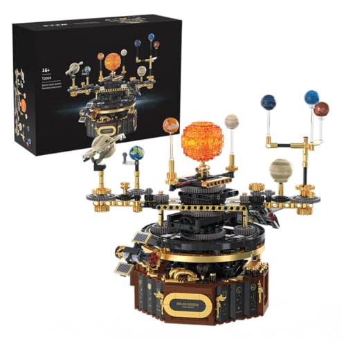 Motorized Solar System Orrery Building Block Set, (1098PCS) - style: Solar System Orrery