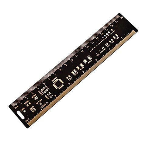Mayata 3PCS/4PCS 15cm 20cm 25cm 30cm Multifunctional PCB Ruler Measuring Tool Resistor Capacitor Chip IC SMD Diode Transistor Package 180 Degrees (4pcs/lot)