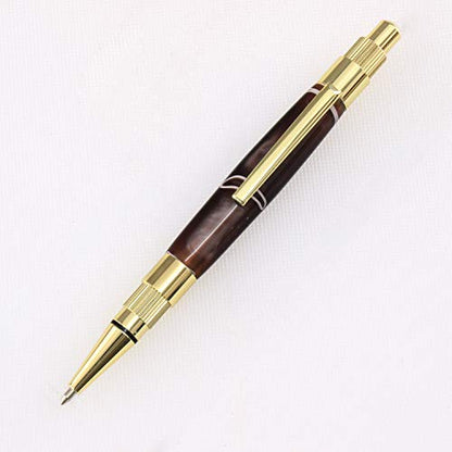 Legacy Woodturning Gear Click Pen Kit - Variety, 8 Pack, Includes 4 Gold, 2 Chrome, 2 Gun Metal, Woodworking Project Kit