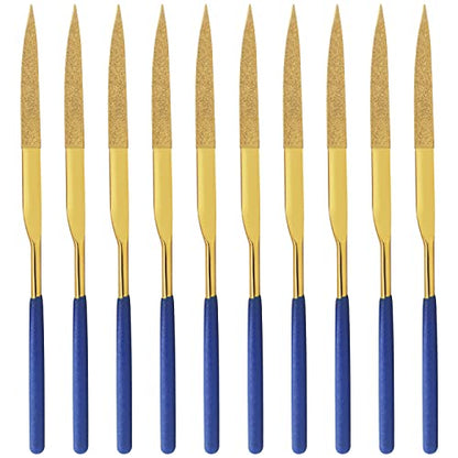 10 Pcs Diamond Needle File, 3x140mm, Cutter Point, 150 Grit