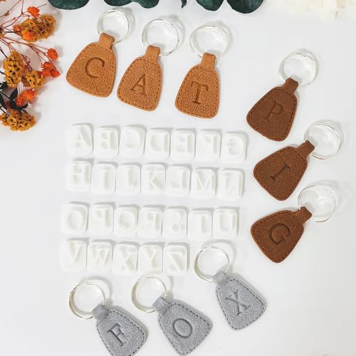 Xaekicr 26PCS Alphabet Polymer Clay Cutters Set – Uppercase Letter Clay Cutters for Polymer Clay Molds, Clay Tools for DIY Crafts, Leather, Baking - color: F color