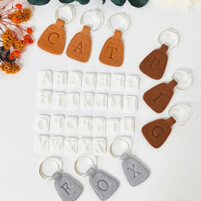 Xaekicr 26PCS Alphabet Polymer Clay Cutters Set – Uppercase Letter Clay Cutters for Polymer Clay Molds, Clay Tools for DIY Crafts, Leather, Baking - color: F color