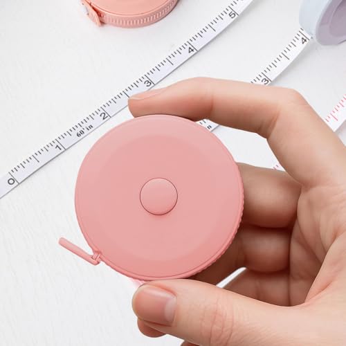 Soft Tape Measure for Body Fabric Sewing Tailor Cloth Knitting Craft Measurements, 59 Inch Portable Measuring Tool, Pink - color: Pink
