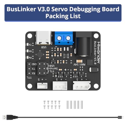 LewanSoul BusLinker V3.0 USB Servo Debugging Board, TTL Driver Controller Servo Tester with PC Software for Robotic Arm DIY Robot Kits, Fit for All Hiwonder Serial Bus Servos & Magnetic Encoder Motors