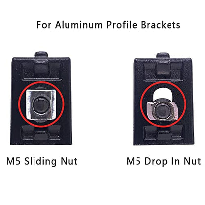 240pcs M5 T-Nuts Screws Kit for 2020 2040 8020 Series Aluminum Extrusion,40Pcs M5x8,40Pcs M5x12 Hexagon Socket Screws,40Pcs M5 T Sliding Nut,40Pcs M5 T Nut,80Pcs Washers - style: 240pcs 20 Series Screws Kit Black