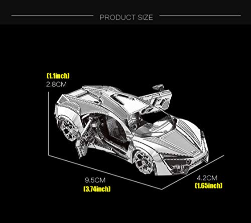 feiwo DIY 3D Car Metal Model Puzzle 3D Laser Cut Jigsaw Craft Kits 3D Metal Model Kit for Adults Birthday Gift Collection Brain Teaser Puzzles