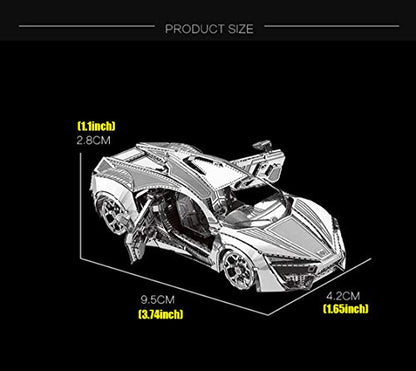 feiwo DIY 3D Car Metal Model Puzzle 3D Laser Cut Jigsaw Craft Kits 3D Metal Model Kit for Adults Birthday Gift Collection Brain Teaser Puzzles