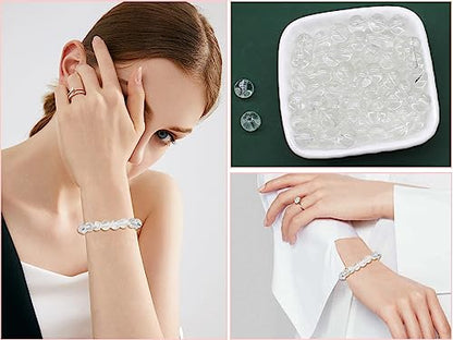 10mm White Glass Beads Kit 500pcs for Jewelry Making - size: 10mm White #364