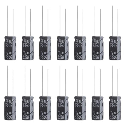 22uF 50V 5x11mm Electrolytic Capacitor 22 UF MFD 50 Volt 0.2x0.43in Aluminum Capacitors (Pack of 15) - style: 22uF 50V 5x11MM