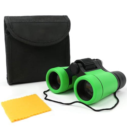 Scotamalone Kids Binoculars Shock Proof Toy Binoculars Set for Age 3-12 Years Old Boys Girls Bird Watching Educational Learning Hunting Hiking Birthday Presents - color: green, size: one pc