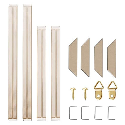 Texas Art DIY Wood Stretcher Bars for Canvas, Solid Wood Frame Kit, Easy to Assemble, Gallery Wrap for Oil Painting, Wall Posters, Customized Wooden Frame Kit for Diamond Painting, White, 10 x 12 - size: 10"x12"