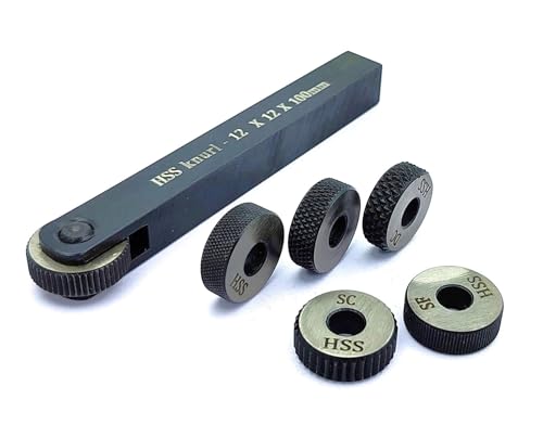 New Single wheel knurling tool holder with 5 spare HSS knurls ((Set of both)) - style: Knurling tool holder with 5 spare