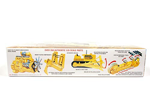 AMT Construction Bulldozer 1:25 Scale Model Kit, White (AMT1086)
