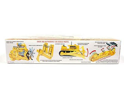 AMT Construction Bulldozer 1:25 Scale Model Kit, White (AMT1086)