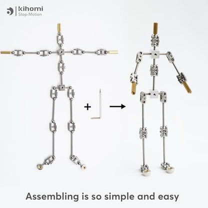 Studio Stop Motion Armature Kit - Feet Tie Down DIY Metal Puppet Figure Skeletons Easy Assembly for Animation Character Design & Creative Fun, Perfect for Stop Motion Animation (Silver, 4.5in) - size: 4.5in