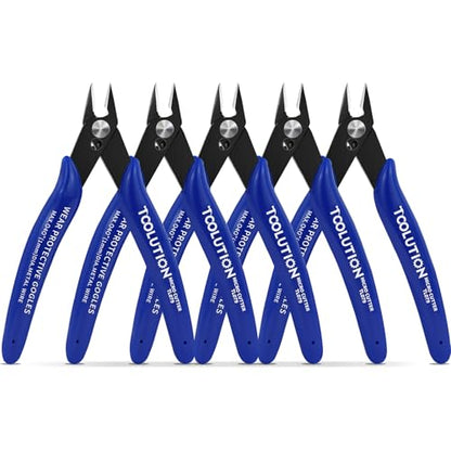 Small Wire Cutters Micro Flush Cutter Snips Zip Tie Cutter-5 Pack - size: 5 Pack