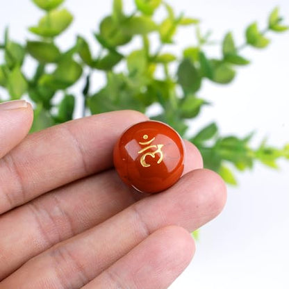 TGS Gems 7pcs Chakra Sphere Crystal Stones Natural Reiki Healing Crystals Gemstones with Engraved Chakra Symbol Chakra Stone Kit for Meditation Crystal - color: Ckl-yq