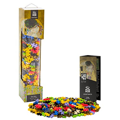 PLUS PLUS Inspired, Klimt The Kiss- Art History Building Set 350 pc - color: Klimt, the Kiss
